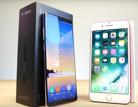 苹果iPhone 7 Plus和三星Note 8的速度对比 苹果iPhone 7 Plus和三星Note 8的速度对比